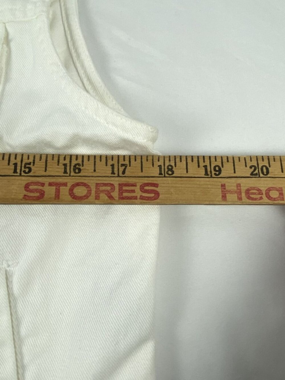 Talbots White Denim Sleeveless Vest Button Front Pockets Womens Petite - Picture 6 of 14